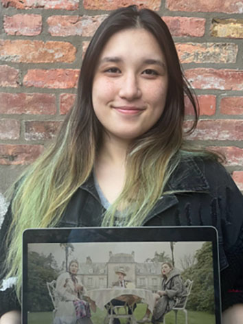 Image of Alexandra I., a junior at Washington Connections Academy, an up and coming filmmaker. 