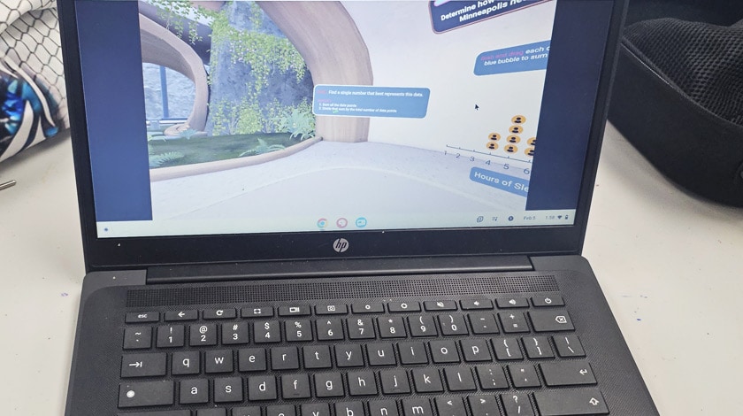 The PRISMS VR program on a laptop