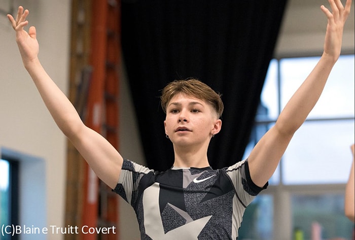 Image of Eli training with the Portland Ballet Youth Company.