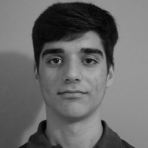 Image of Muaz A from South Carolina Connections Academy pictured here in black and white. 