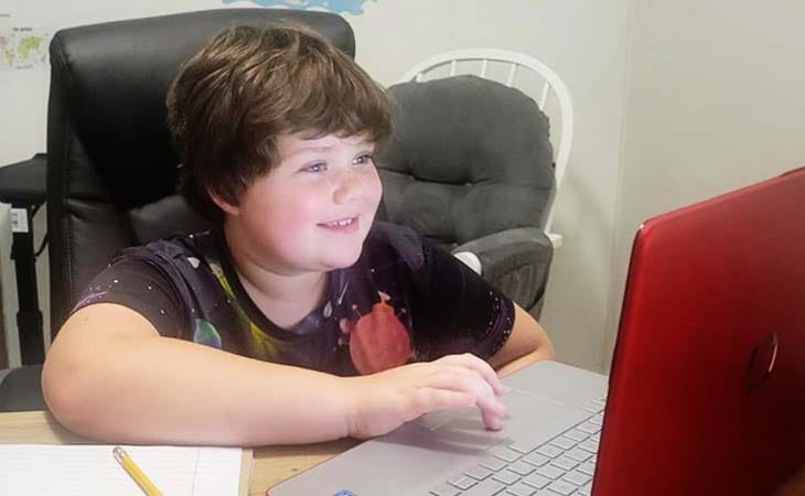 Image of Micah G., a student at Texas Connections Academy. 