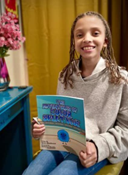 Image of Gabrielle Vathy, a sophomore at Texas Connections Academy and competitive gymnast. 