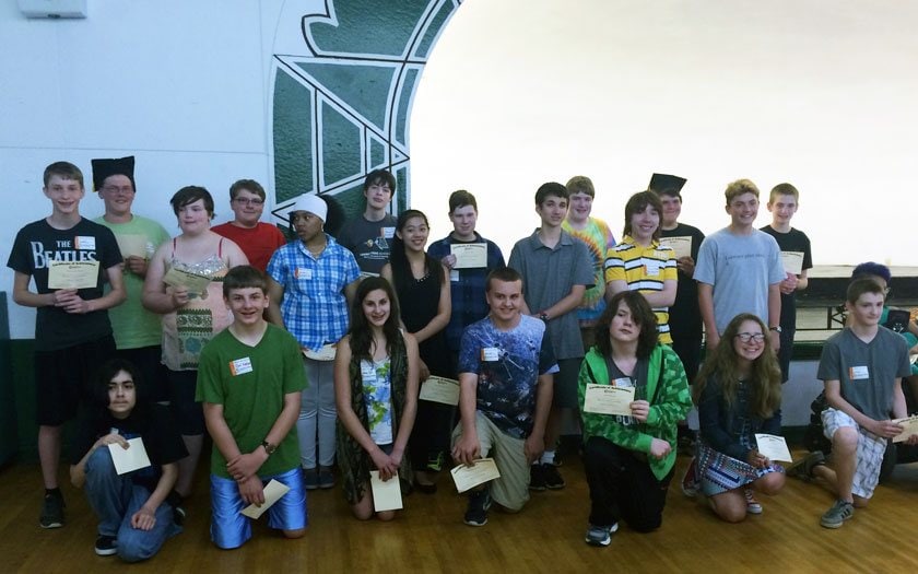 Students gather at the End of Year event at Bay Beach Amusement Park