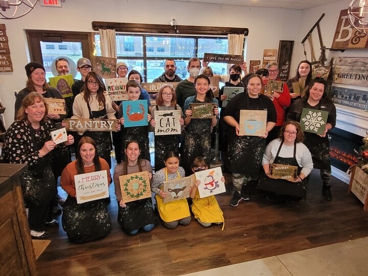 Board and Brush: There were 24 participants and everyone had a blast throughout the class