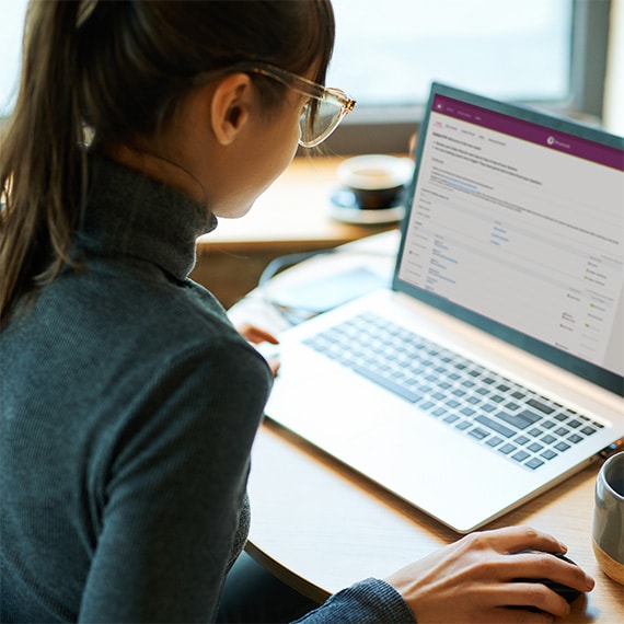 Latinx female high school student completing online lesson - Connections Academy