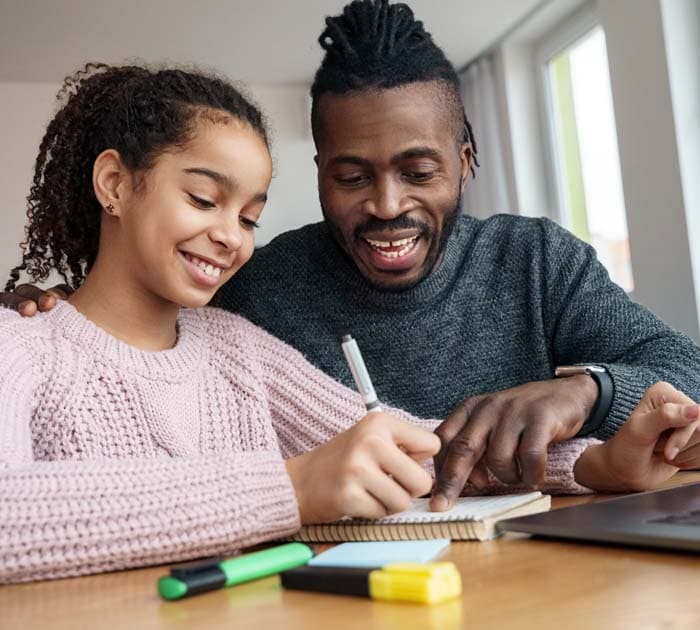Parent helps her daughter with online elementary school courses - Connections Academy