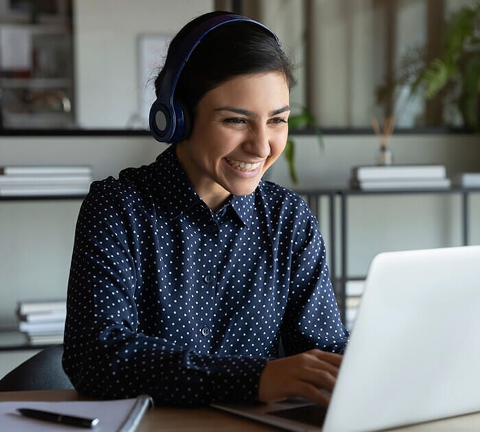 School counselor provides virtual guidance on computer - Connections Academy