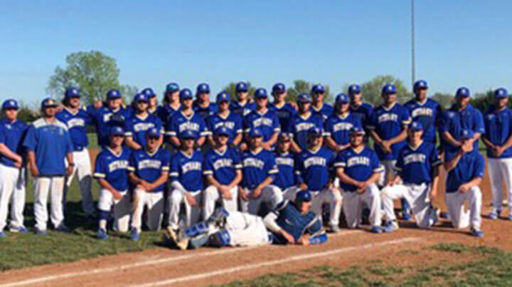 Image of Connor with his baseball team