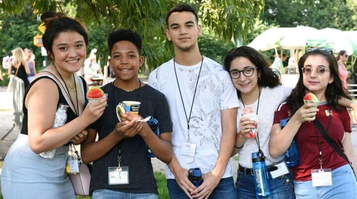 Leon with his classmates at Connections Academy