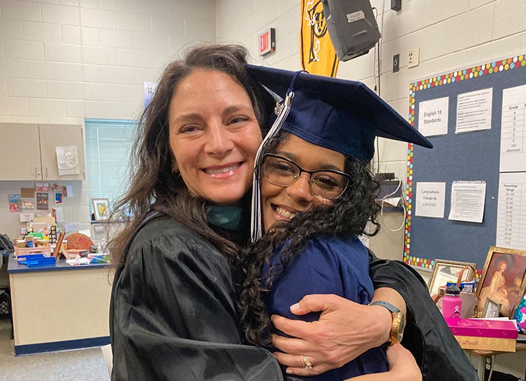 Diverse group of students in their graduation outfits - Connections Academy