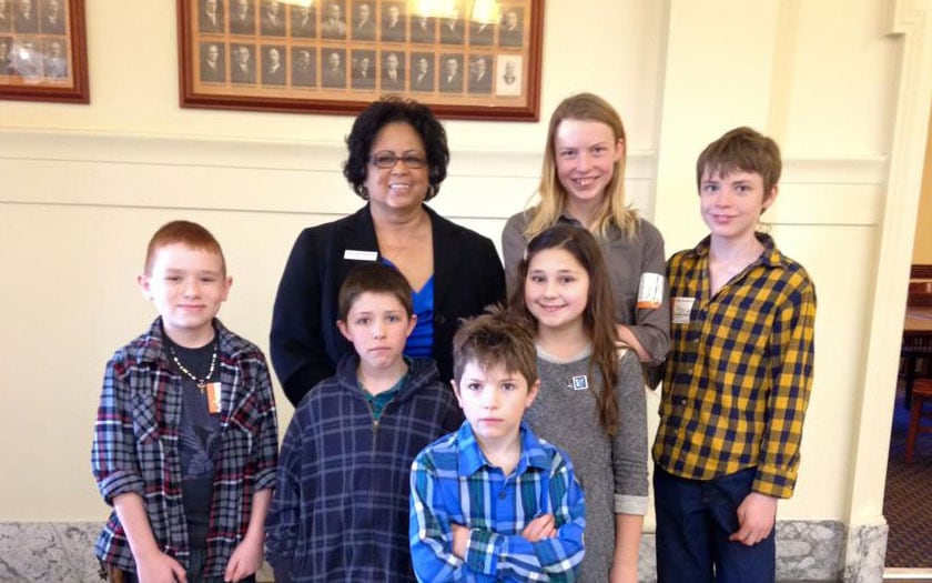 Idaho students with Senator Cherie Buckner-Webb