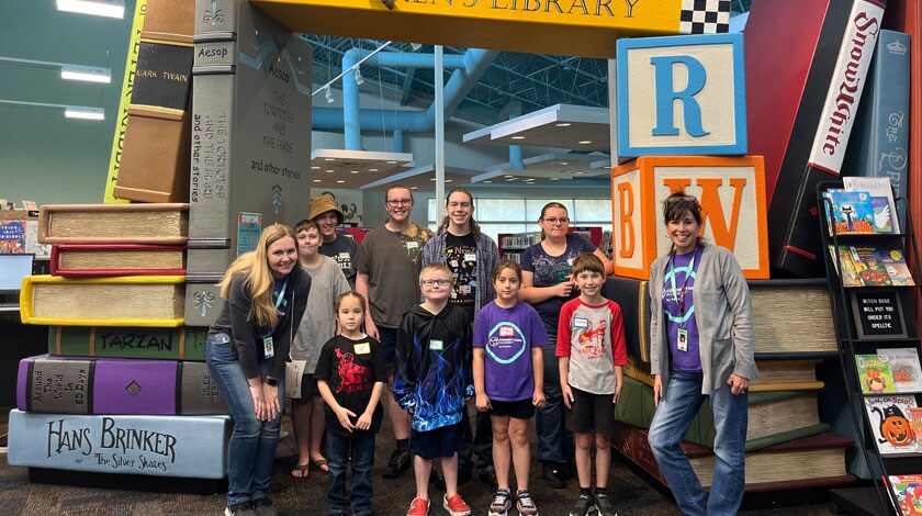 Kansas Connections Academy students gather at the library
