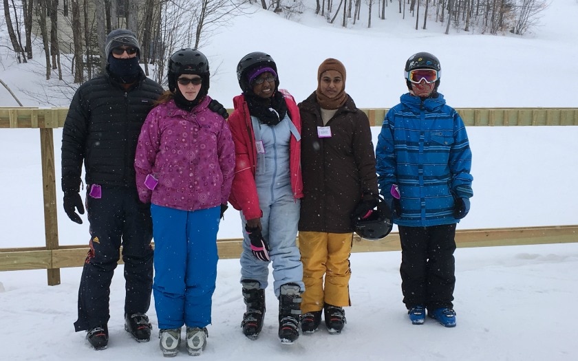 Bundled up on a skiing trip to Big Rock Mountain in Mars Hill