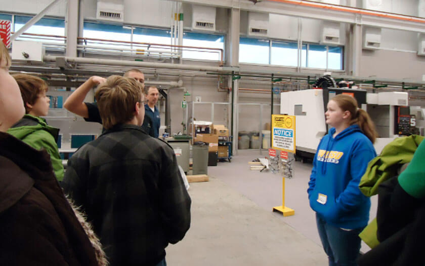 MICA families visiting the cyclotron at Michigan State University