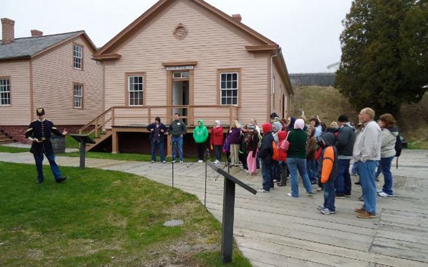 MICA students at Colonial Michilimackinac