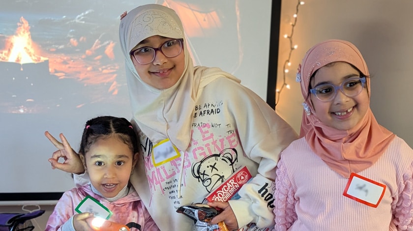 Three Minnesota Connections Academy attending a Campfire Stories field trip!