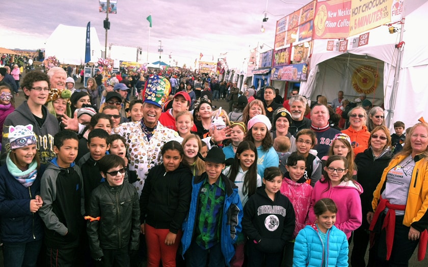 Families at the Albuquerque Balloon Festival