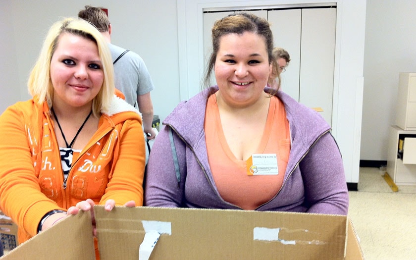 Students at the Food Bank in Salt Lake City
