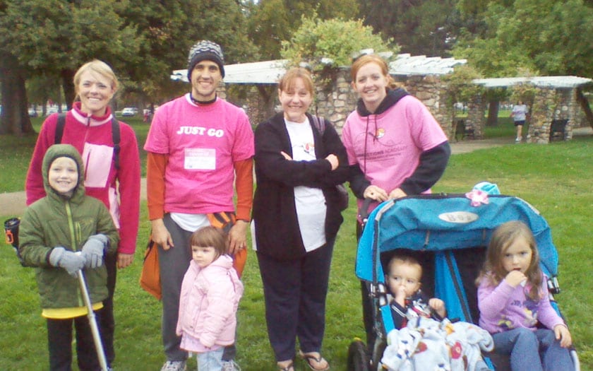 Teachers ran for Breast Cancer Awareness