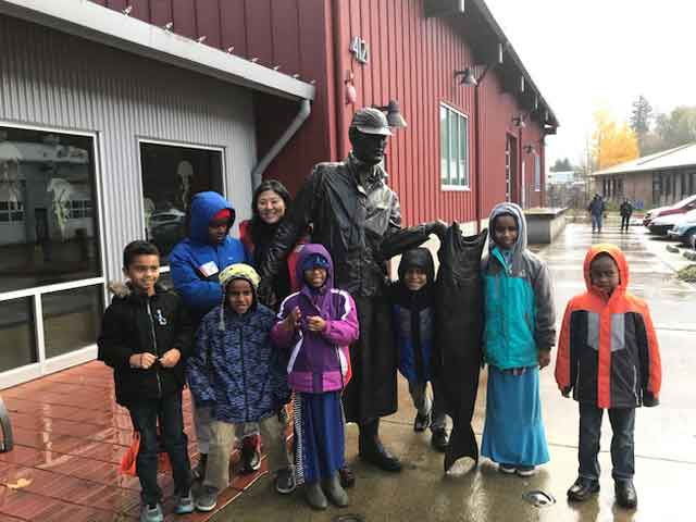 Students visit the Harbor History Museum