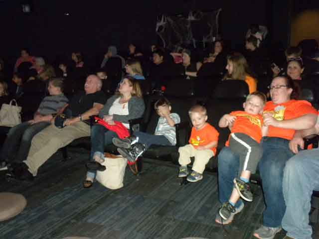 Families get ready for the show at the Pierce College Science Dome