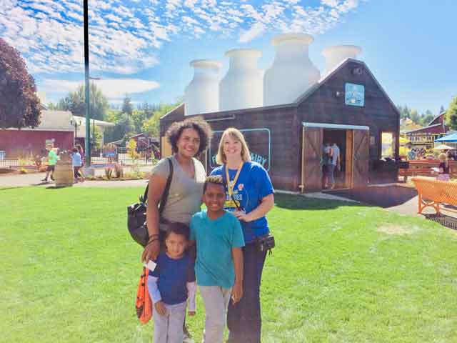 Families and staff spend a day at the Washington State Fair.