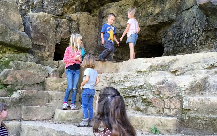 Spelunking in caves near Maribel
