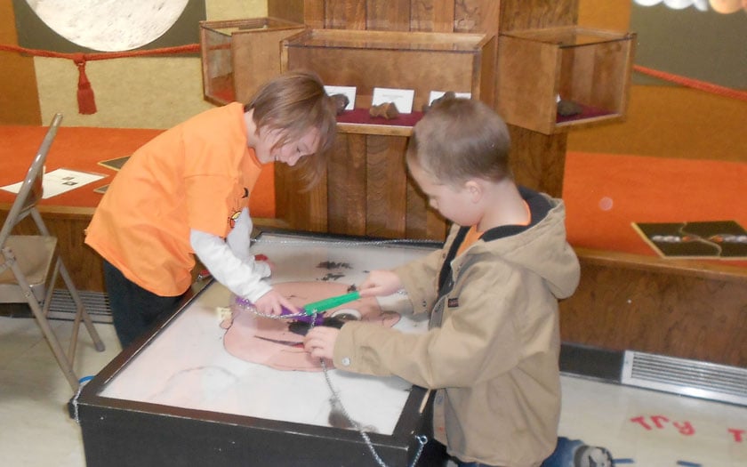 Students at the Planetarium