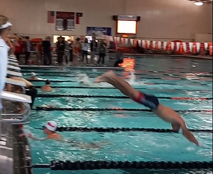 Humam diving into a pool