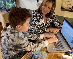 Chance with his Lighthouse Connections Academy Learning Partner