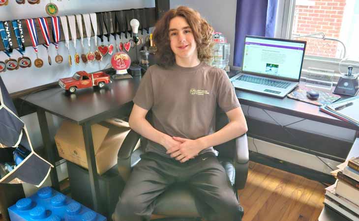 Derek C., a student at Lighthouse Connections Academy. 