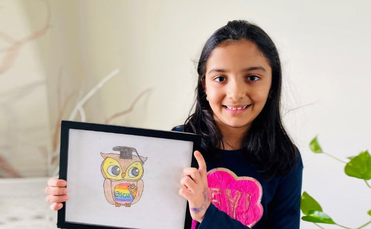 Lighthouse Connections Academy Art Contest Mascot Winner Manya G.