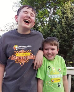 Casebier boys smiling and laughing