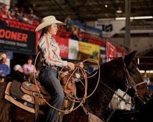 Peyton Hooper riding a horse