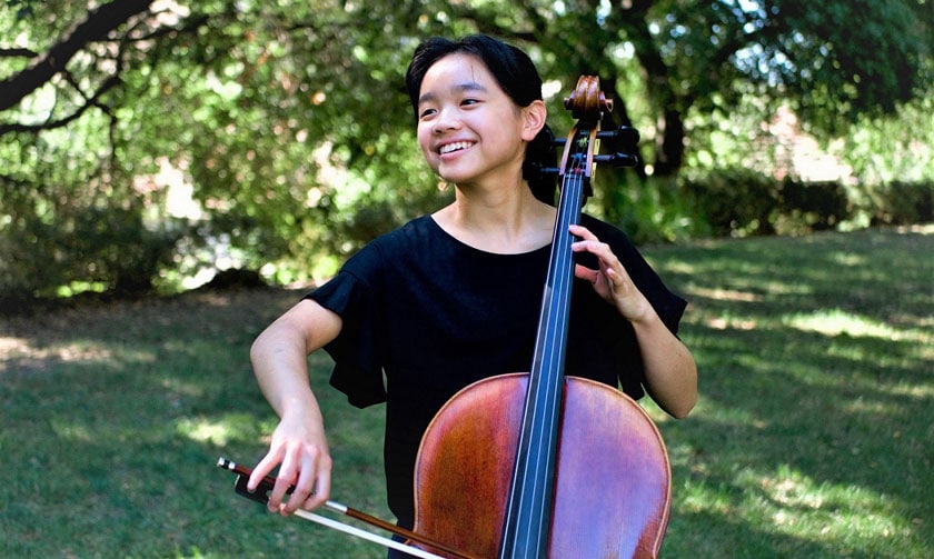 Fiona playing the Cello