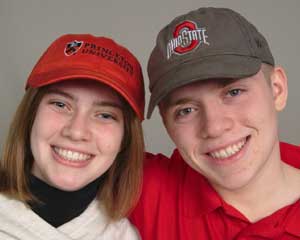 Image of Clare and her brother smiling