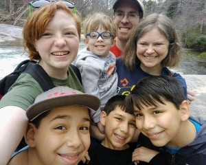 Image of Mary Bate with her family