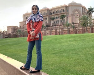 Image of Noor standing outside