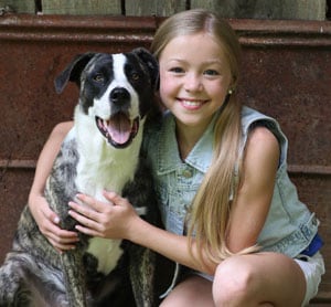 Lane with her cute pup