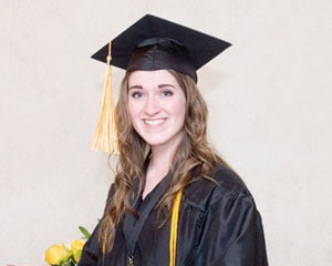 JoAnn in her graduation gown