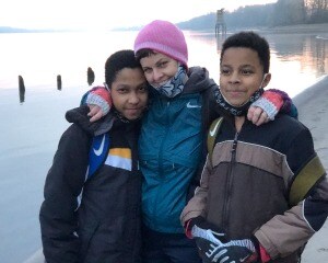 Kato and his mom and brother