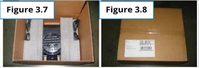 Image showing how to pack up the box with the foam slots