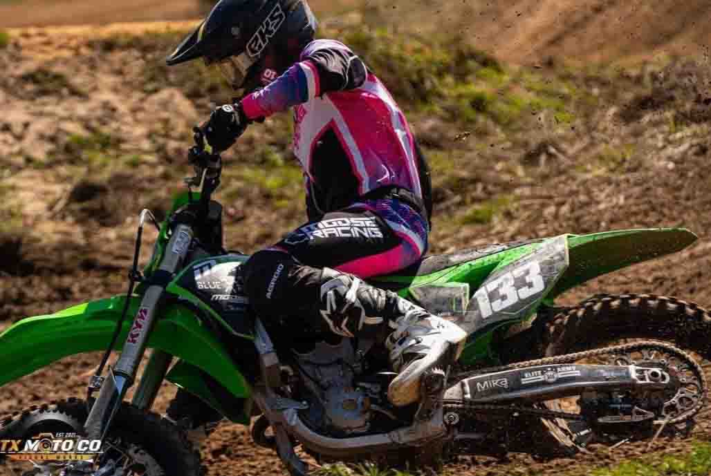 Colorado Connections Academy student Maddox on his motorcycle bike during a competition. 