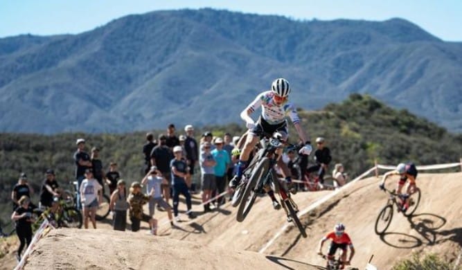 Colorado Connections Academy student Niki K on his mountain bike in Vail during a competition. 