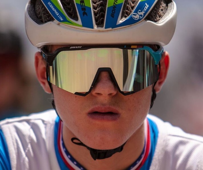 Image of Niko K, a junior at Colorodo Connections Academy and a competitive mountain biker who travels the world for mountain biking competitions. 