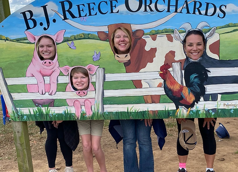 Georgia Connections Academy students at a petting zoo