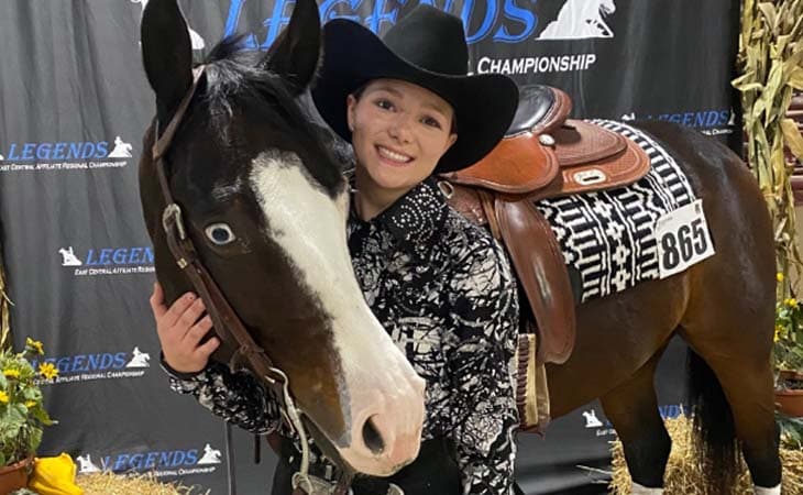 Sydney from Indiana Connections Academy pictured here with her horse.