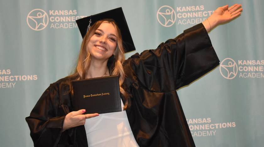 Kansas Connections Academy students gather at the library