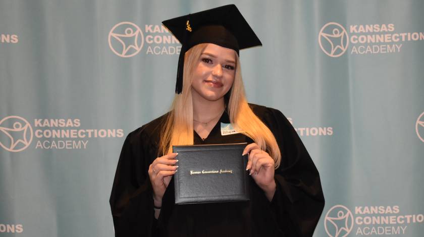 Kansas Connections Academy students gather at the library