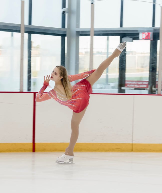 Bridget ice skating